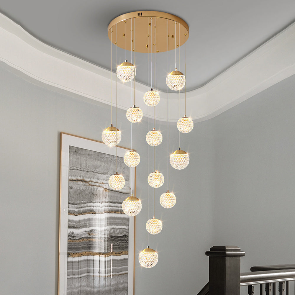 Modern Flair Pendant Light With Gold Art Deco
